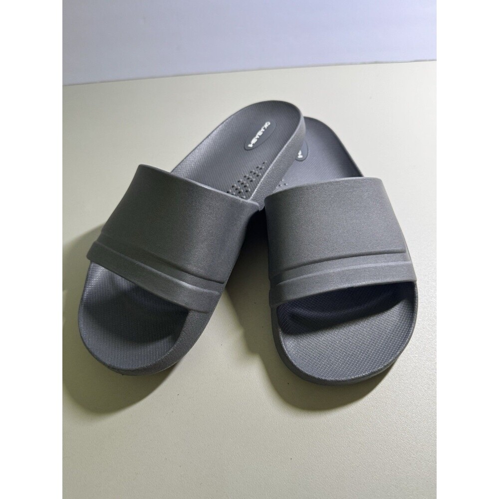 Okabashi Coast Slide Sandals Eco-Friendly Made in USA Gray Size 10 Excellent